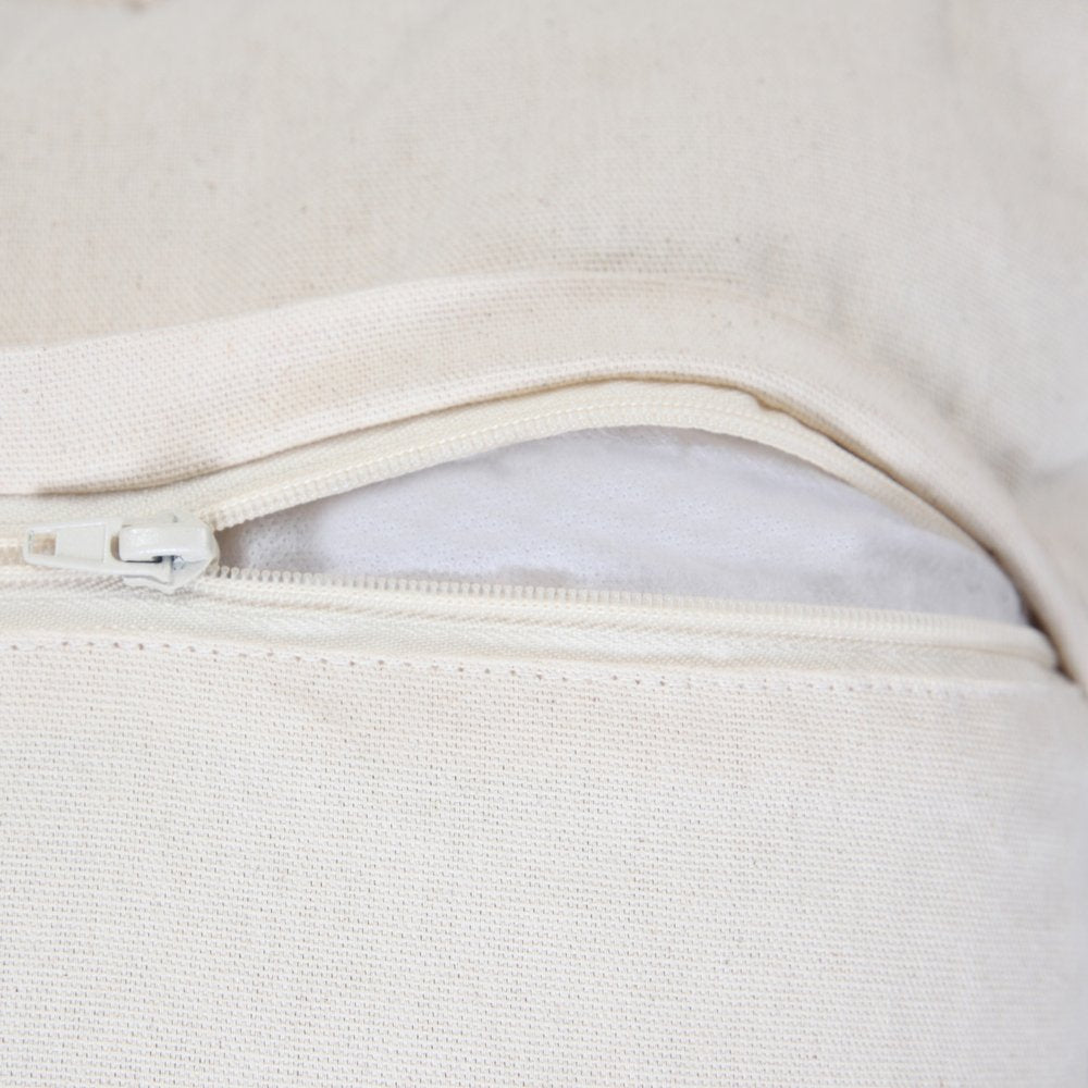 20" X 20" Heathered Gray And Off-White 100% Cotton Geometric Zippered Pillow HomeRoots