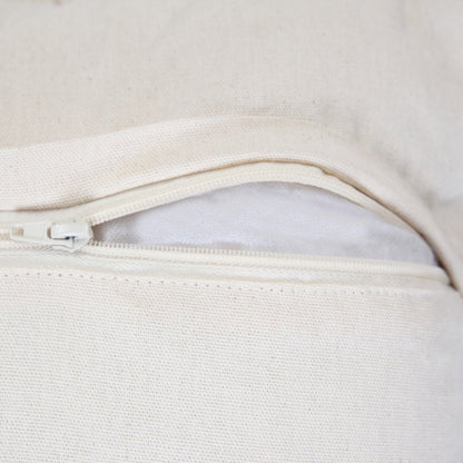 20" X 20" Heathered Gray And Off-White 100% Cotton Geometric Zippered Pillow HomeRoots