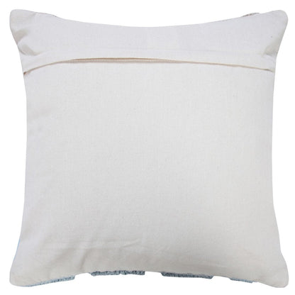 20" X 20" Heathered Gray And Off-White 100% Cotton Geometric Zippered Pillow HomeRoots