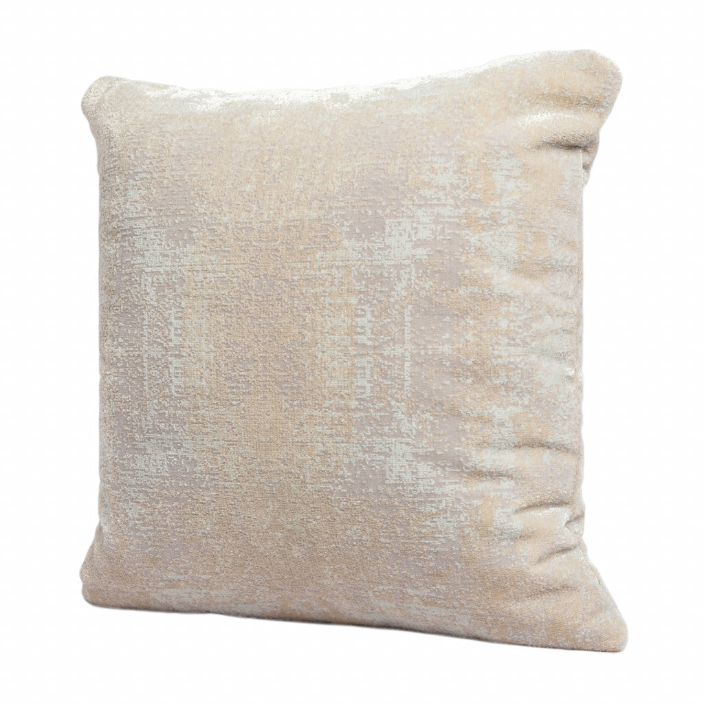 20" X 20" Gray And Beige Polyester Abstract Zippered Pillow 4.0" (L) x 20.0" (W) x 20.0" (H) FurniFindUSA