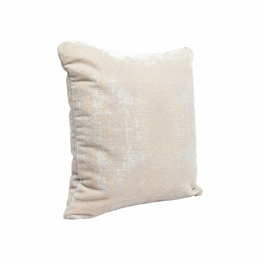 20" X 20" Gray And Beige Polyester Abstract Zippered Pillow 4.0" (L) x 20.0" (W) x 20.0" (H) FurniFindUSA