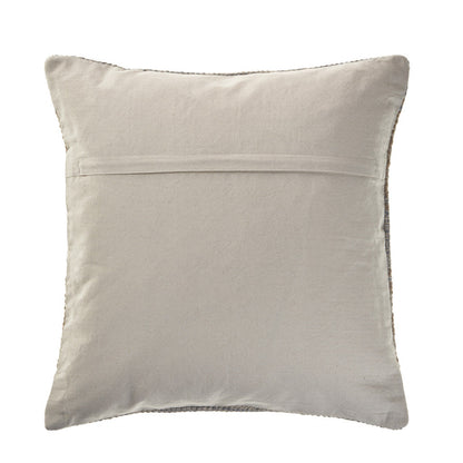 20" X 20" Beige And Grayish Blue 100% Cotton Geometric Zippered Pillow FurniFindUSA