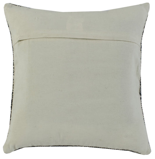 20" X 20" Gray And Black 100% Cotton Geometric Zippered Pillow 4.0" (L) x 20.0" (W) x 20.0" (H) FurniFindUSA