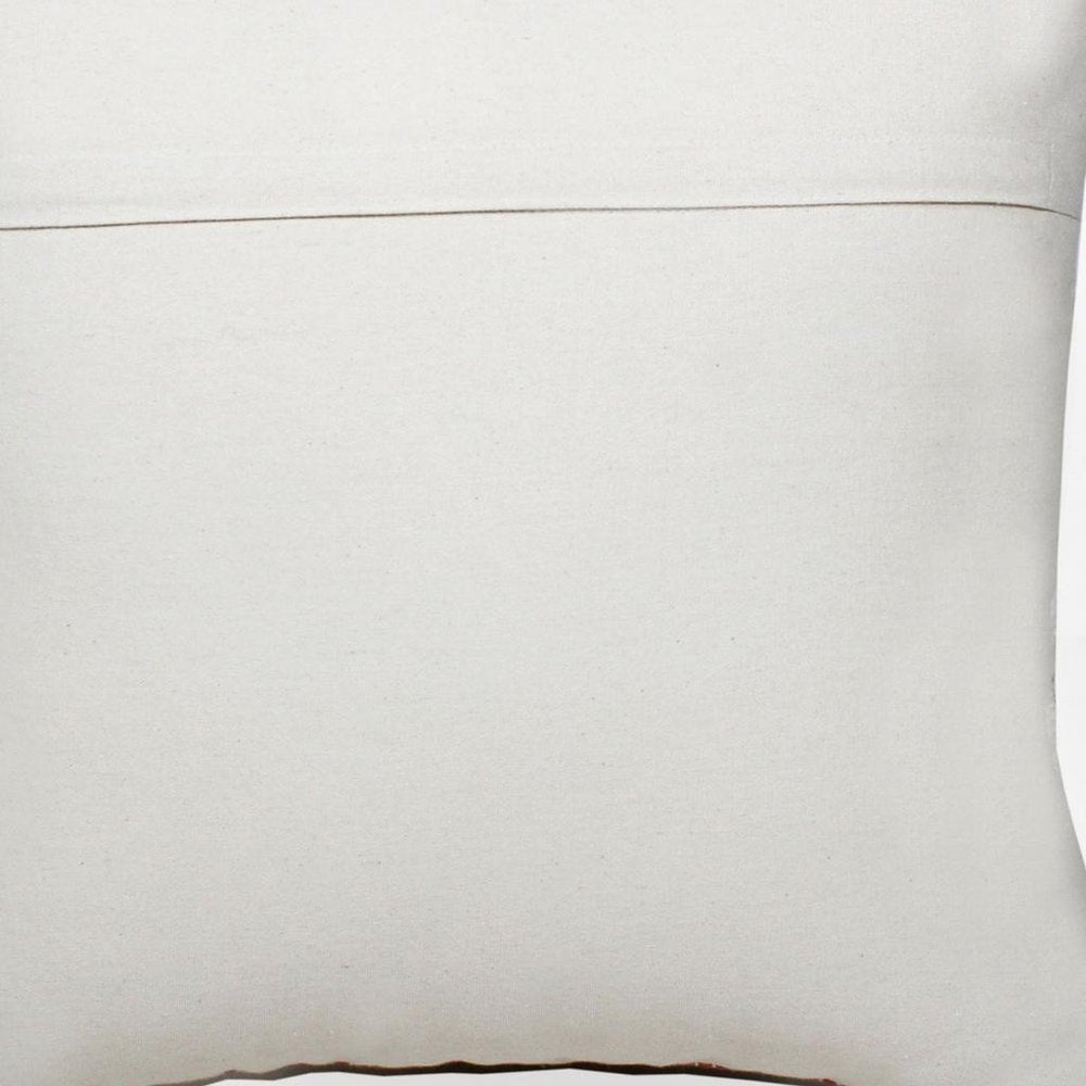 20" X 20" Red White Purple And Pink 100% Cotton Geometric Zippered Pillow — view 5