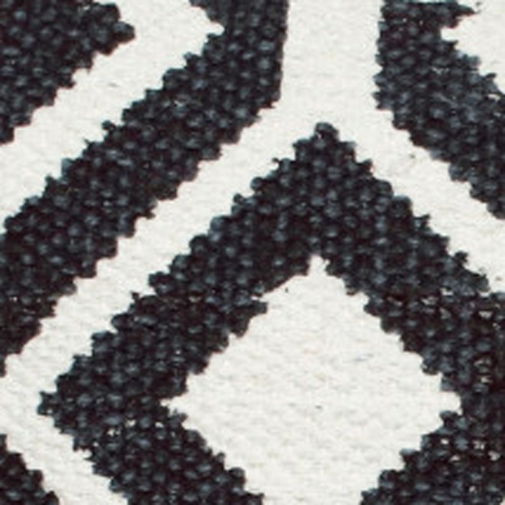 20" X 20" Deep Navy And White 100% Cotton Geometric Zippered Pillow — view 6