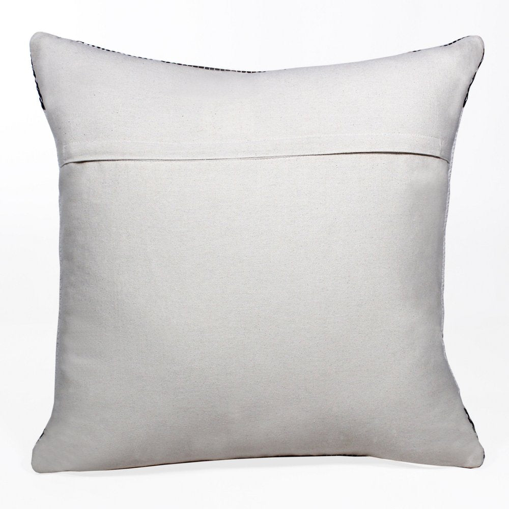 20" Black and White Geometric Cotton Throw Pillow HomeRoots