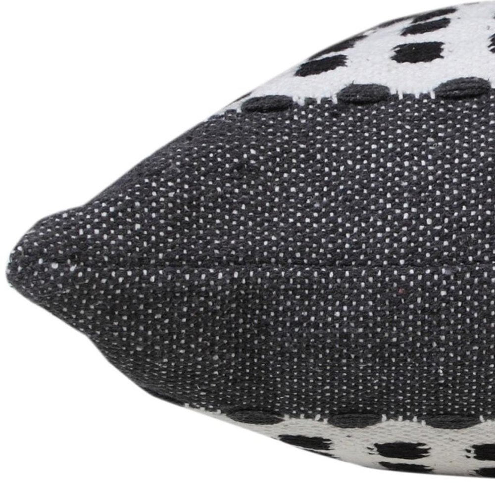 20" Black Gray and White Throw Pillow HomeRoots