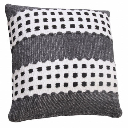 20" Black Gray and White Throw Pillow HomeRoots