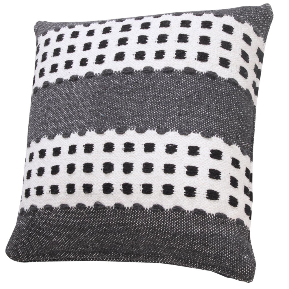 20" Black Gray and White Throw Pillow HomeRoots