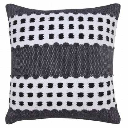 20" Black Gray and White Throw Pillow HomeRoots