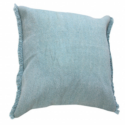 20" X 20" Corydalis Blue And Light Blue 100% Cotton Zippered Pillow FurniFindUSA