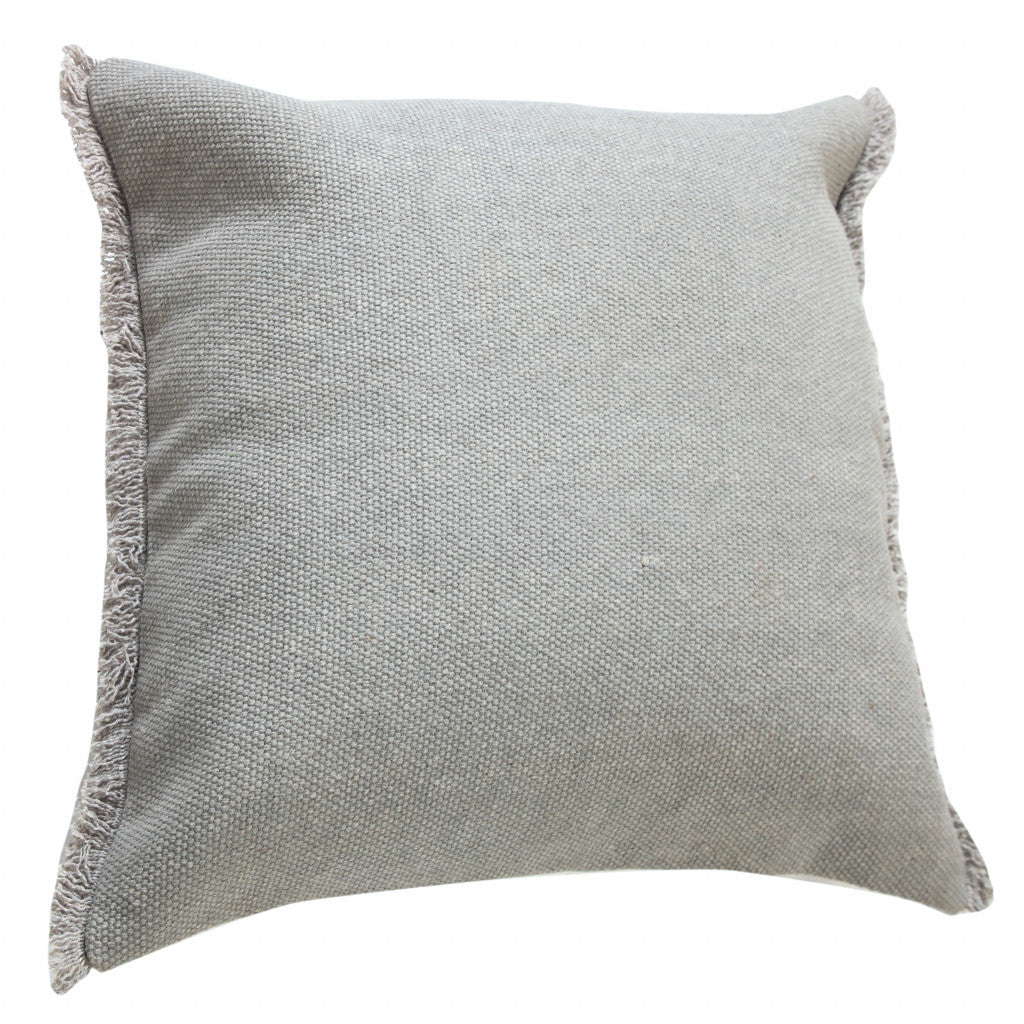 20" X 20" Microchip Gray And Light Gray 100% Cotton Zippered Pillow FurniFindUSA
