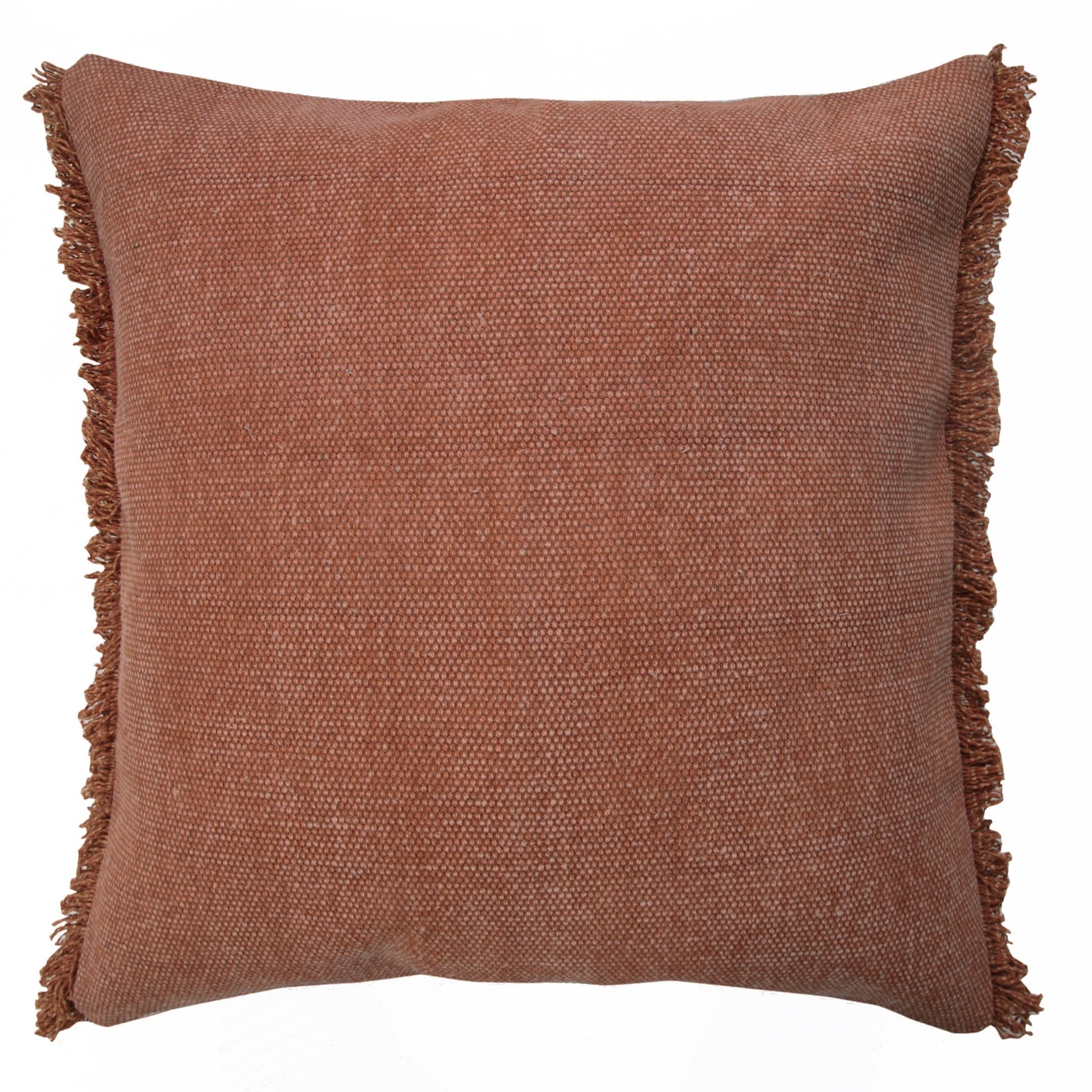 20" X 20" Adobe Clay 100% Cotton Zippered Pillow FurniFindUSA