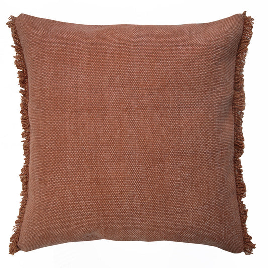 20" X 20" Adobe Clay 100% Cotton Zippered Pillow FurniFindUSA