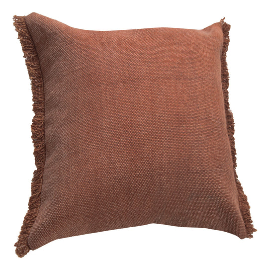 20" X 20" Adobe Clay 100% Cotton Zippered Pillow FurniFindUSA