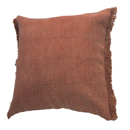 20" X 20" Adobe Clay 100% Cotton Zippered Pillow FurniFindUSA