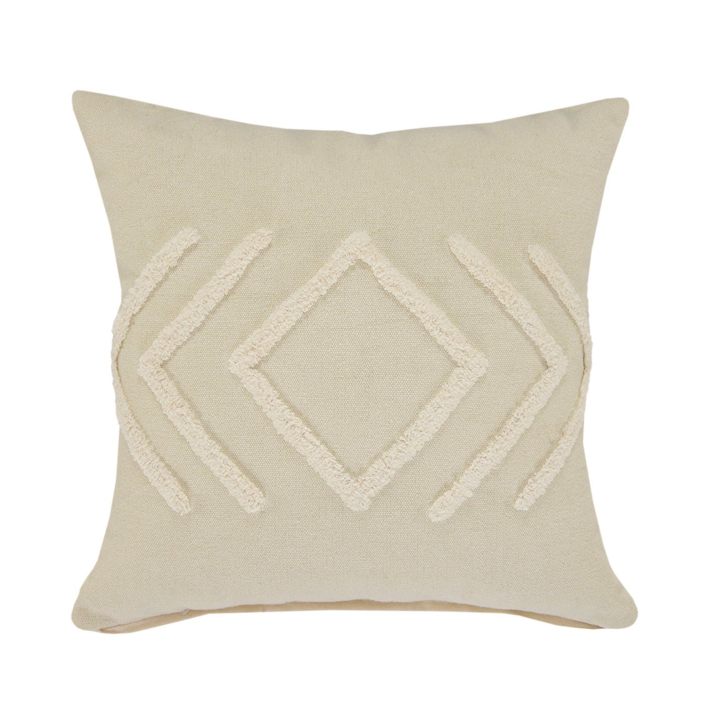 20" X 20" Birch And White 100% Cotton Geometric Zippered Pillow FurniFindUSA