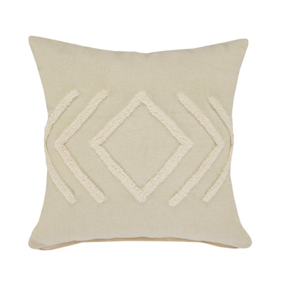 20" X 20" Birch And White 100% Cotton Geometric Zippered Pillow FurniFindUSA