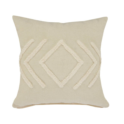20" X 20" Birch And White 100% Cotton Geometric Zippered Pillow HomeRoots