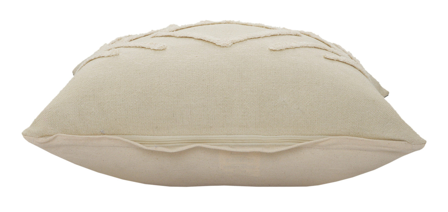 20" X 20" Birch And White 100% Cotton Geometric Zippered Pillow FurniFindUSA