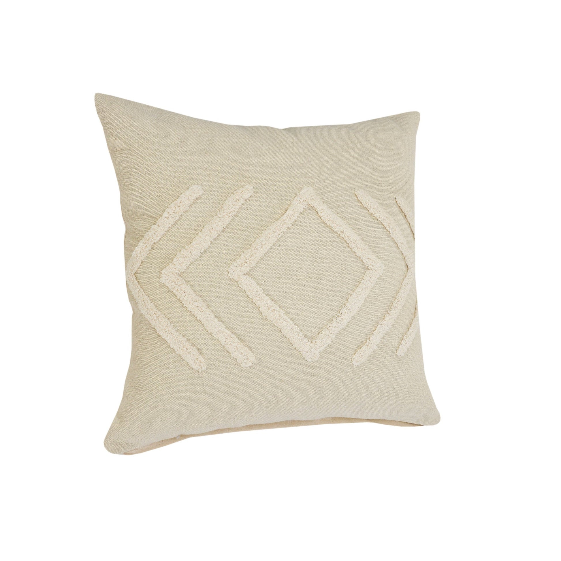 20" X 20" Birch And White 100% Cotton Geometric Zippered Pillow FurniFindUSA