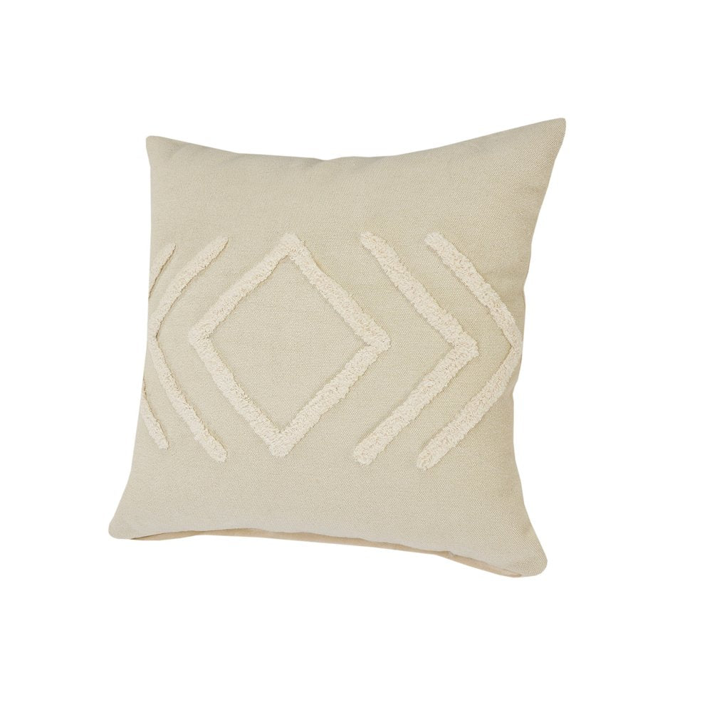 20" X 20" Birch And White 100% Cotton Geometric Zippered Pillow — view 4