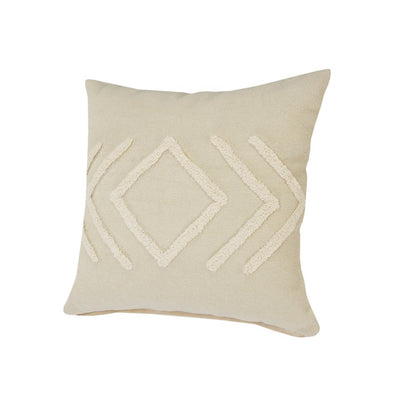 20" X 20" Birch And White 100% Cotton Geometric Zippered Pillow HomeRoots