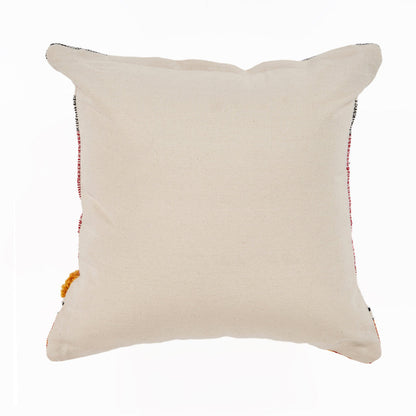18" X 18" Red and Ivory Linen Cotton Zippered Pillow FurniFindUSA
