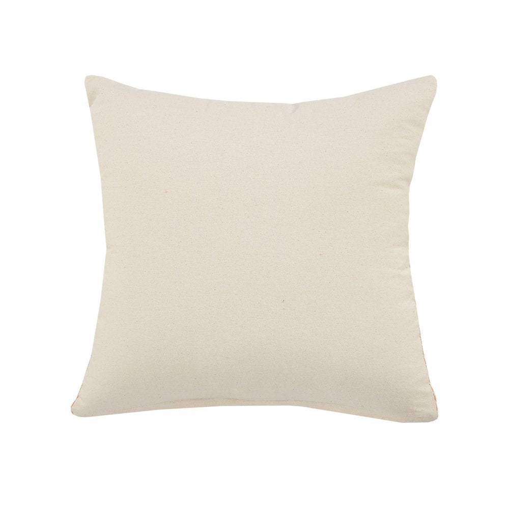 18" Orange and Off White Throw Pillow — view 5
