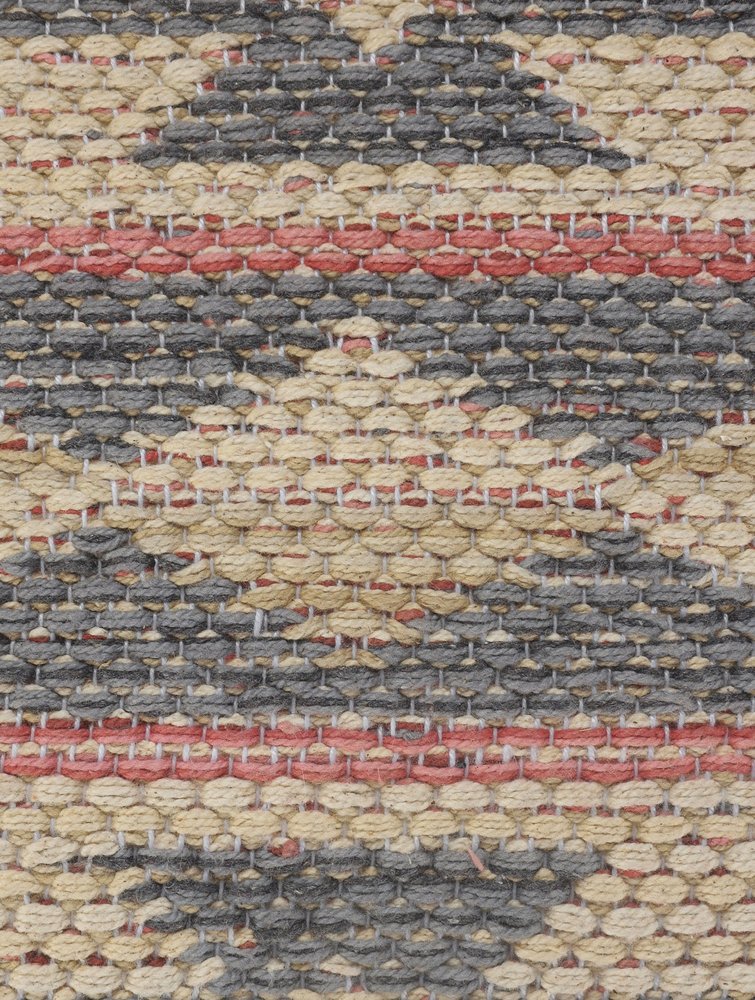 18" X 18" Blue Cream And Red 100% Cotton Geometric Zippered Pillow — view 2