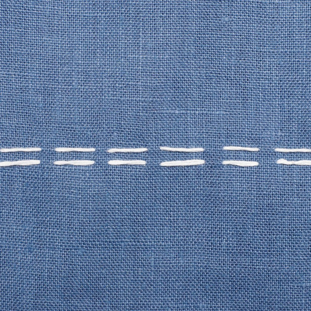 20" X 20" Navy Linen Striped Zippered Pillow HomeRoots
