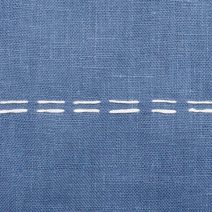 20" X 20" Navy Linen Striped Zippered Pillow HomeRoots