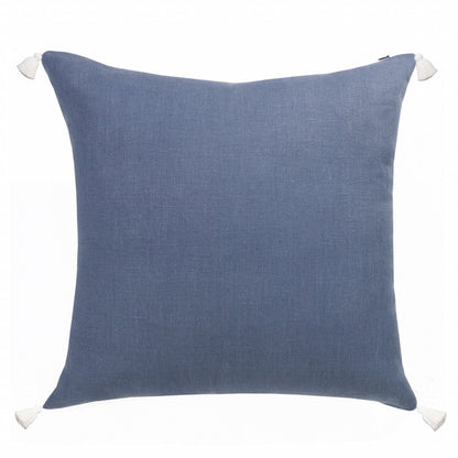 20" X 20" Navy Linen Striped Zippered Pillow FurniFindUSA