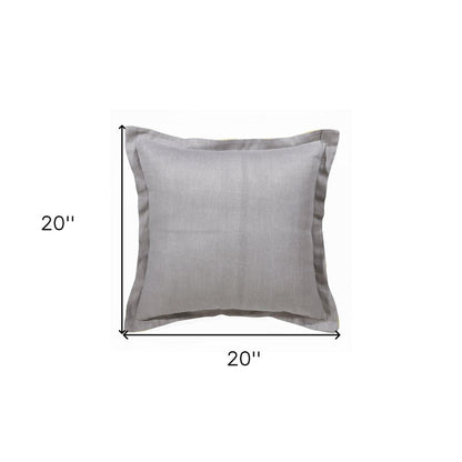 20" X 20" Gray And Yellow Linen Zippered Pillow HomeRoots