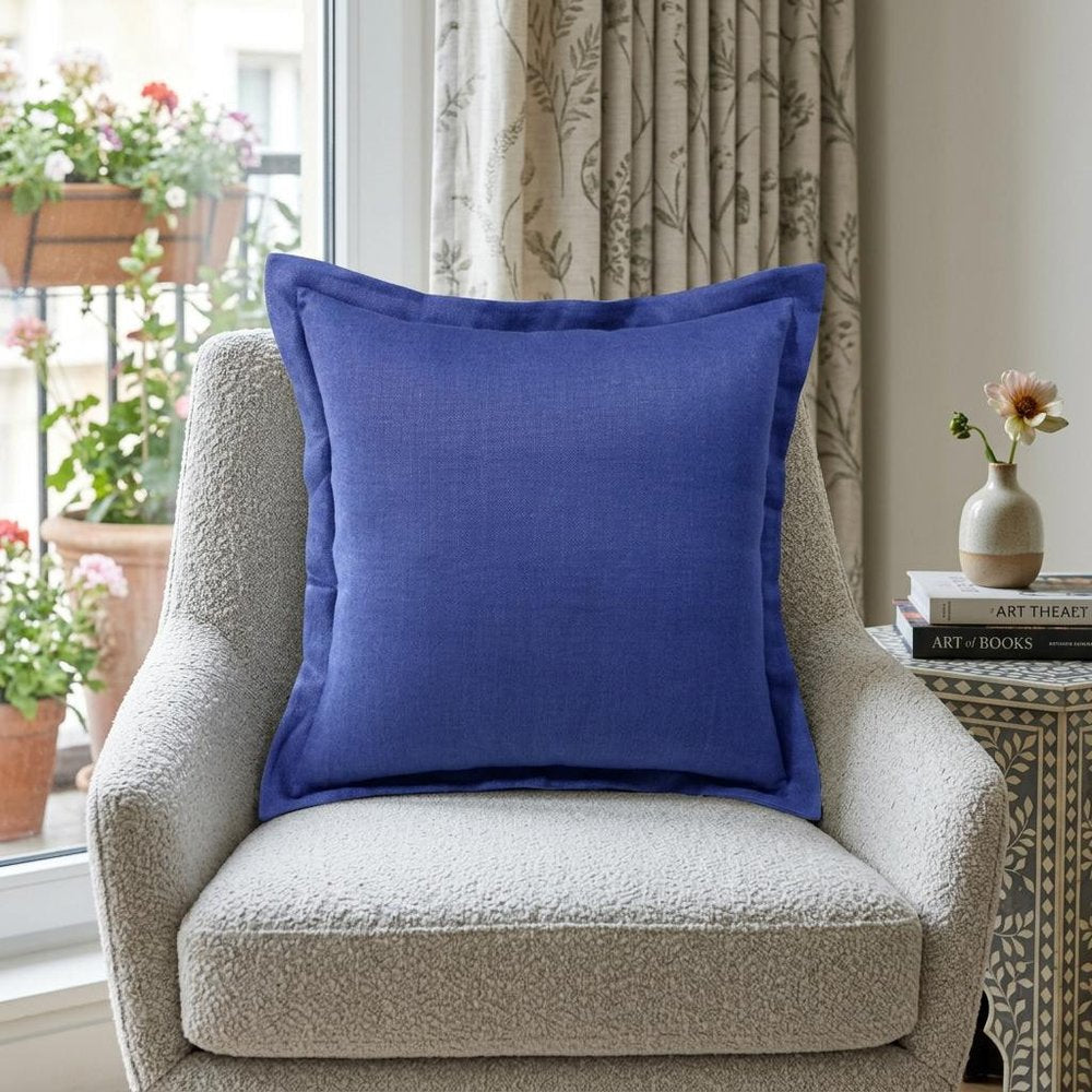 20" X 20" Navy Linen Zippered Pillow HomeRoots