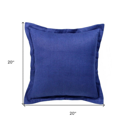 20" X 20" Navy Linen Zippered Pillow HomeRoots