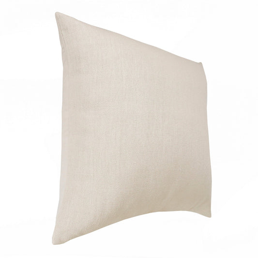20" X 20" Cream Linen Zippered Pillow FurniFindUSA