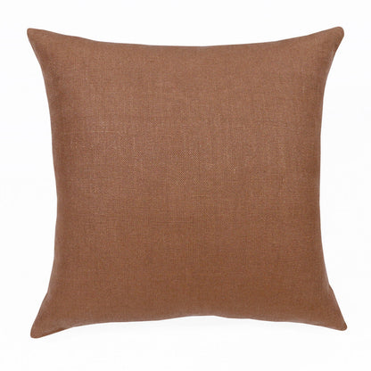 20" X 20" Brown Linen Zippered Pillow FurniFindUSA