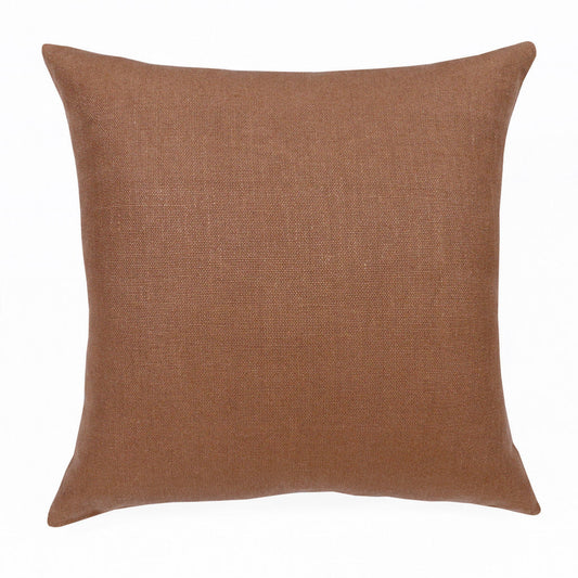 20" X 20" Brown Linen Zippered Pillow FurniFindUSA