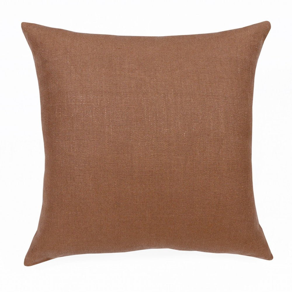 20" Brown Linen Throw Pillow HomeRoots