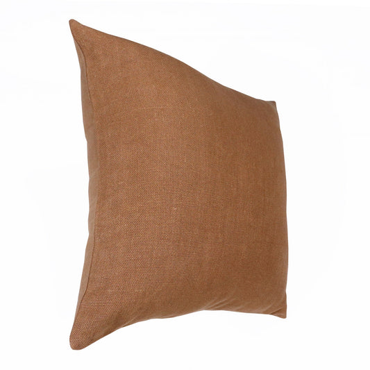 20" X 20" Brown Linen Zippered Pillow FurniFindUSA