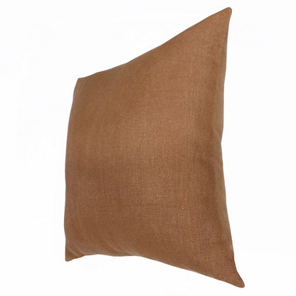 20" Brown Linen Throw Pillow HomeRoots