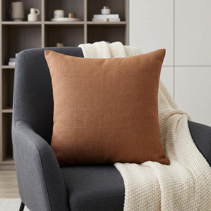 20" Brown Linen Throw Pillow HomeRoots
