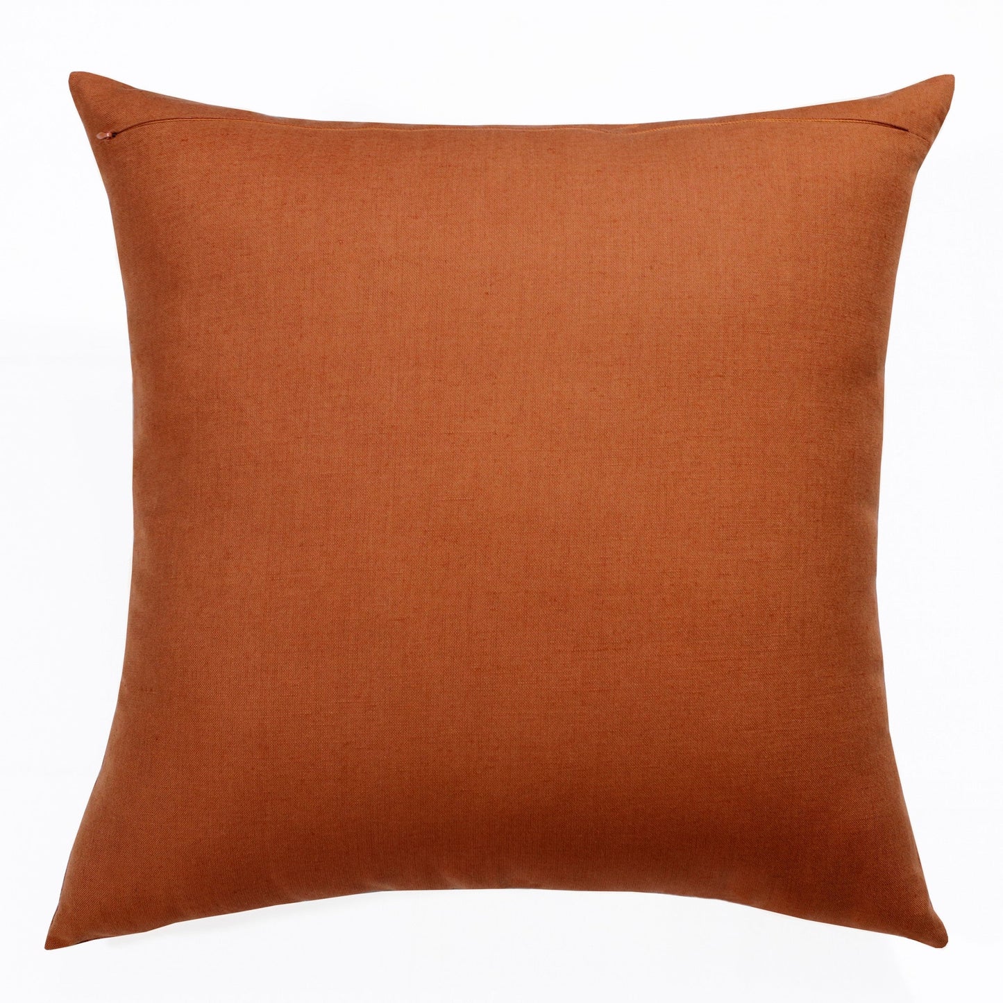 20" X 20" Rust And Gray Linen Striped Zippered Pillow FurniFindUSA