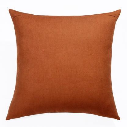 20" X 20" Rust And Gray Linen Striped Zippered Pillow FurniFindUSA