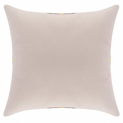 20" X 20" Blue 100% Cotton Geometric Zippered Pillow HomeRoots