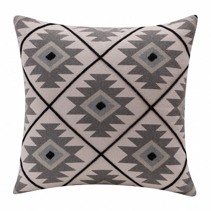 20" Gray and Black Throw Pillow HomeRoots