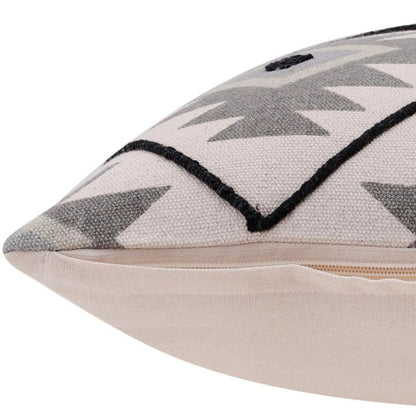 20" Gray and Black Throw Pillow HomeRoots