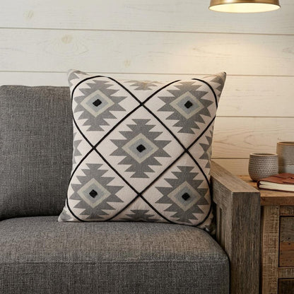 20" Gray and Black Throw Pillow HomeRoots