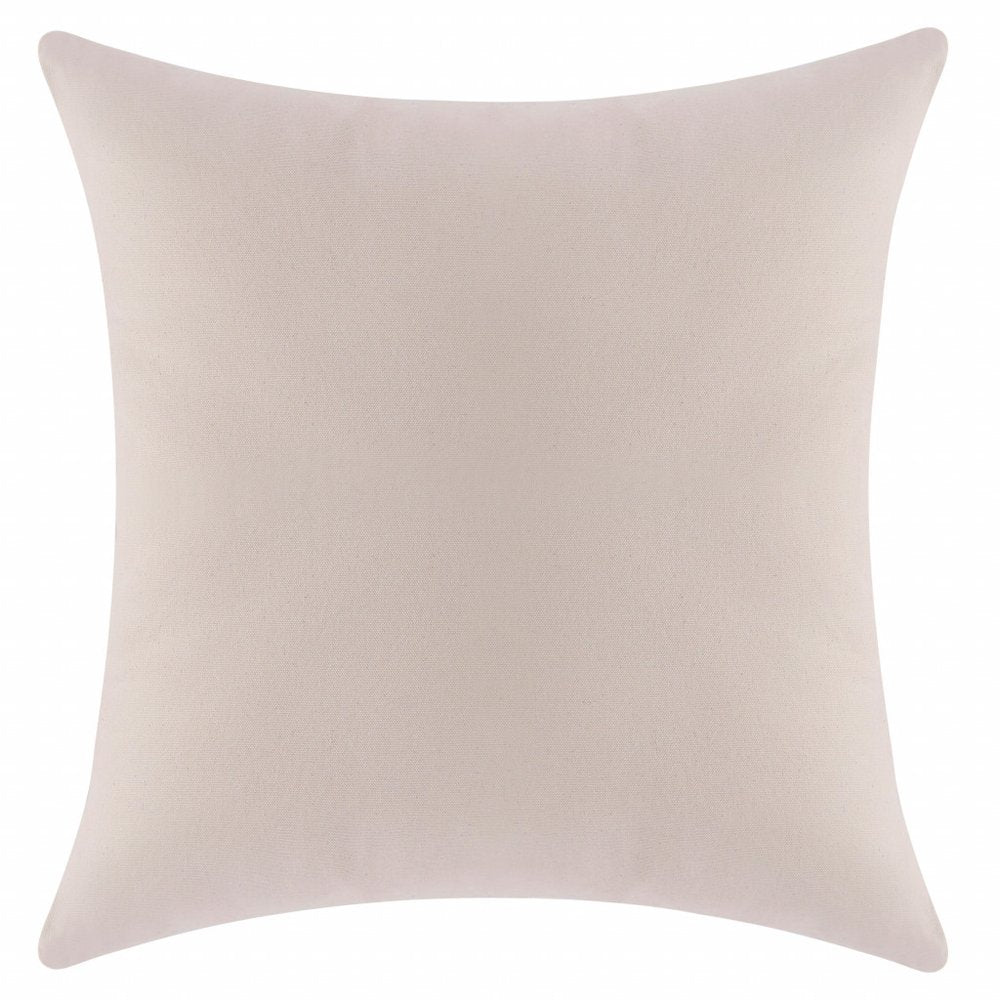 20" X 20" Blue And White 100% Cotton Geometric Zippered Pillow HomeRoots